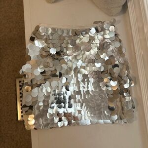 Silver sequin skirt from H&M, perfect for NYE! New with tags. Size 0.